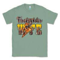 Sage firefighter wife lightning bolt Classic Tee - NancyCooperArtShop