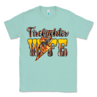 Seafoam firefighter wife lightning bolt Classic Tee - NancyCooperArtShop