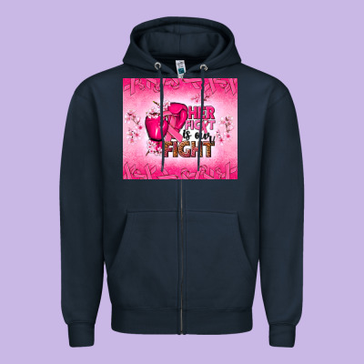 Her Fight Is Our Fight Zipper Hoodie Designed By Nancycooperartshop