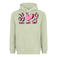 Matcha peace love cure breast cancer Heavyweight Hoodie - CowGirlArtShop