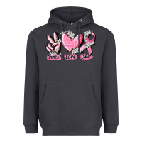 Smoke peace love cure breast cancer Heavyweight Hoodie - CowGirlArtShop