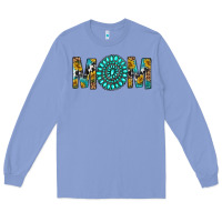 Colony Blue Western Mom With Turquoise Gemstone Long Sleeve Tee - BundleAndBundleShop