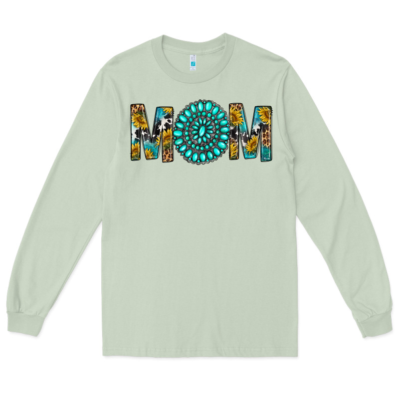Western Mom With Turquoise Gemstone Long Sleeve Tee by BundleAndBundleShop | Teevron
