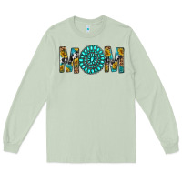 Matcha Western Mom With Turquoise Gemstone Long Sleeve Tee - BundleAndBundleShop