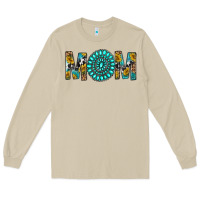 Mushroom Western Mom With Turquoise Gemstone Long Sleeve Tee - BundleAndBundleShop