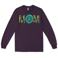 Plum Western Mom With Turquoise Gemstone Long Sleeve Tee - BundleAndBundleShop