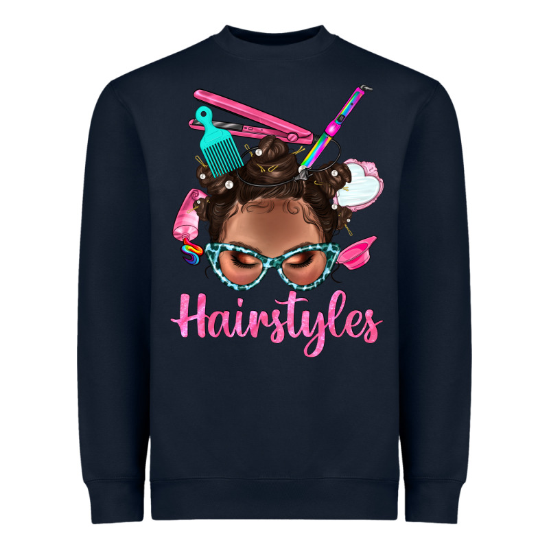 Afro Bantu Knots Hairstyles Messy Bun With Clasp Bbs Heavyweight Sweatshirt by BundleAndBundleShop | Teevron