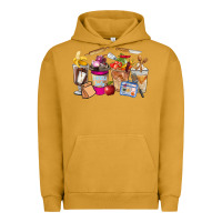 Pigment Peanut Butter Lunch Lady Coffee Cups Urban Hoodie - FaDigitalArtStudio