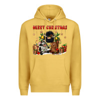 Antique Gold merry christmas Premium Hoodie - CowGirlArtShop