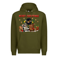 Army Green merry christmas Premium Hoodie - CowGirlArtShop