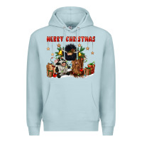 Blue Mist merry christmas Premium Hoodie - CowGirlArtShop