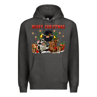 Charcoal Heather merry christmas Premium Hoodie - CowGirlArtShop