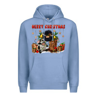 Colony Blue merry christmas Premium Hoodie - CowGirlArtShop