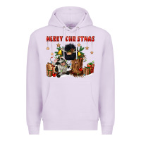 Lilac merry christmas Premium Hoodie - CowGirlArtShop