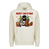 Oatmeal Heather merry christmas Premium Hoodie - CowGirlArtShop