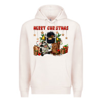 Pale Pink merry christmas Premium Hoodie - CowGirlArtShop