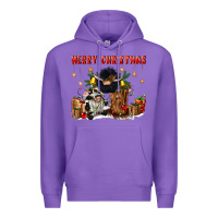 Purple merry christmas Premium Hoodie - CowGirlArtShop