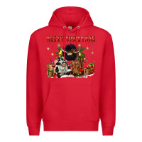 Red merry christmas Premium Hoodie - CowGirlArtShop