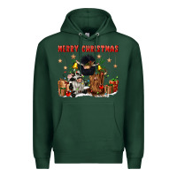 Sports Green merry christmas Premium Hoodie - CowGirlArtShop