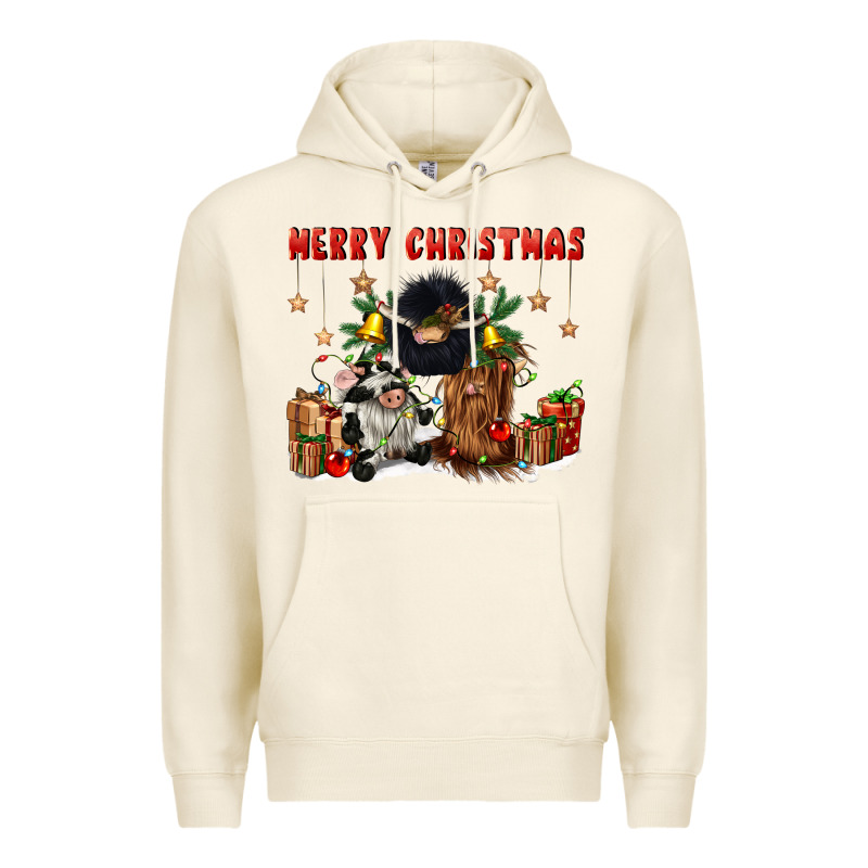 Merry Christmas Premium Hoodie by CowGirlArtShop | Teevron