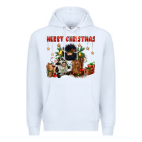 White merry christmas Premium Hoodie - CowGirlArtShop