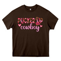 Chocolate Brown pucker up cowboy Heavy Core Tee - JahusDesignShop