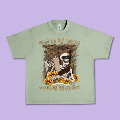 Dead Inside Boujee Outside Urban Heavy Tee Designed By Maliassmallbusiness