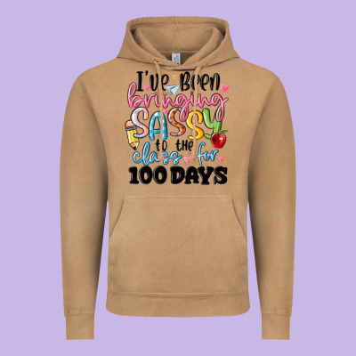 100 Days Of School Vintage Hoodie Designed By Maliassmallbusiness