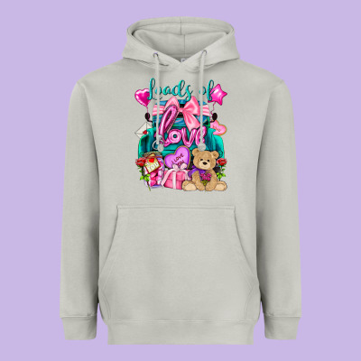 Loads Of Love Truck Valentine's Day Heavyweight Hoodie Designed By Howdyjamesfarm