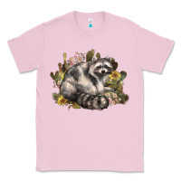 Bubblegum Pink floral racoon western Classic Tee - NancyCooperArtShop