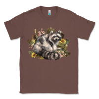 Chestnut floral racoon western Classic Tee - NancyCooperArtShop