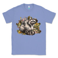 Colony Blue floral racoon western Classic Tee - NancyCooperArtShop