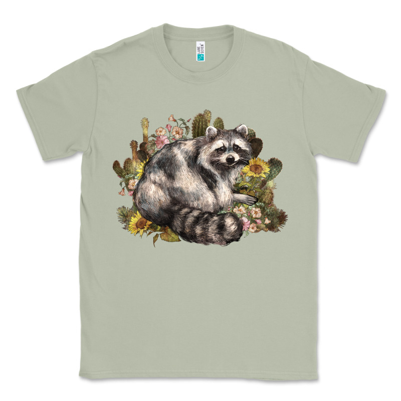 Floral Racoon Western Classic Tee by NancyCooperArtShop | Teevron
