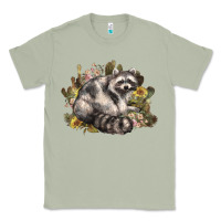 Matcha floral racoon western Classic Tee - NancyCooperArtShop