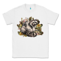 White floral racoon western Classic Tee - NancyCooperArtShop