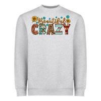 Heather Grey Western Beautiful Crazy Heavyweight Sweatshirt - BundleAndBundleShop