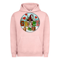 Pigment Salmon Christmas Gnome Urban Hoodie - FaDigitalArtStudio