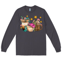 Smoke Western Cowgirl Coffee Cup Bbs Long Sleeve Tee - BundleAndBundleShop