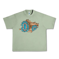 Oil Green gemstone wood leopard patch Urban Heavy Tee - AdoDesignShop