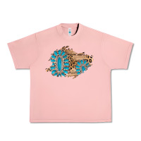 Salmon gemstone wood leopard patch Urban Heavy Tee - AdoDesignShop