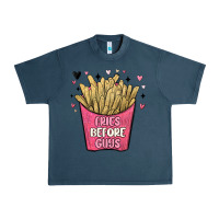 Midnight Navy fries before guys Urban Heavy Tee - MaliasSmallBusiness