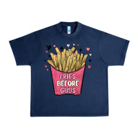 Navy fries before guys Urban Heavy Tee - MaliasSmallBusiness