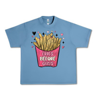 Pebble Blue fries before guys Urban Heavy Tee - MaliasSmallBusiness