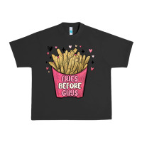 Pigment Black fries before guys Urban Heavy Tee - MaliasSmallBusiness