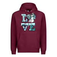 Burgundy love winter Premium Hoodie - CowGirlArtShop