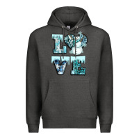 Charcoal Heather love winter Premium Hoodie - CowGirlArtShop