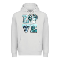 Dove Grey love winter Premium Hoodie - CowGirlArtShop