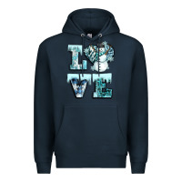 Navy love winter Premium Hoodie - CowGirlArtShop