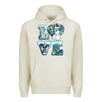 Oatmeal Heather love winter Premium Hoodie - CowGirlArtShop