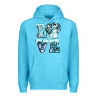 Ocean Blue love winter Premium Hoodie - CowGirlArtShop